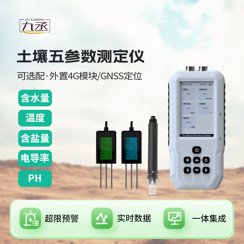 土壤水分溫度鹽分ph測定儀